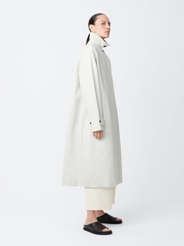 HOLIN COATED COAT IN DOVE