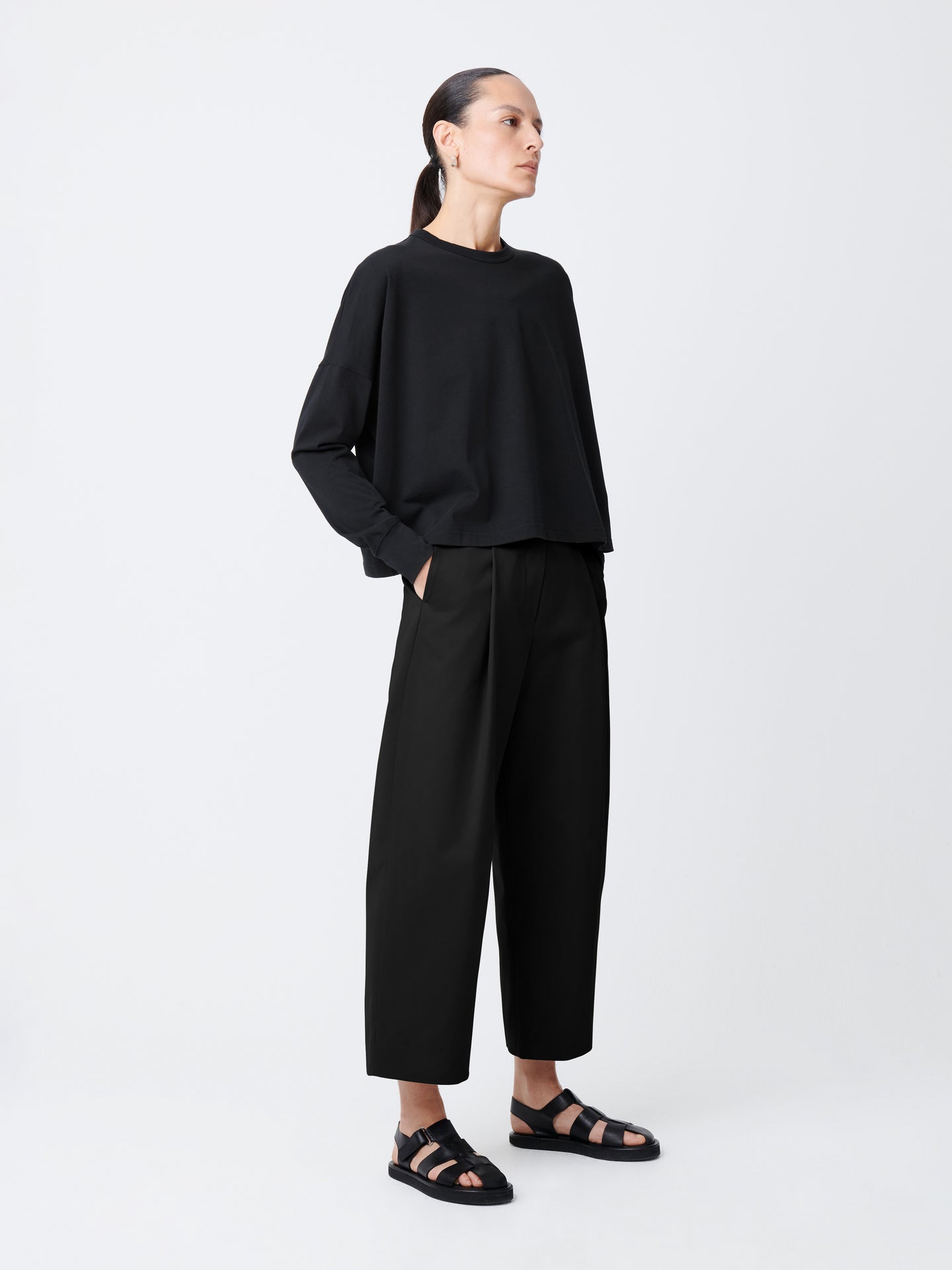 DORDONI VOLUME PANT IN BLACK