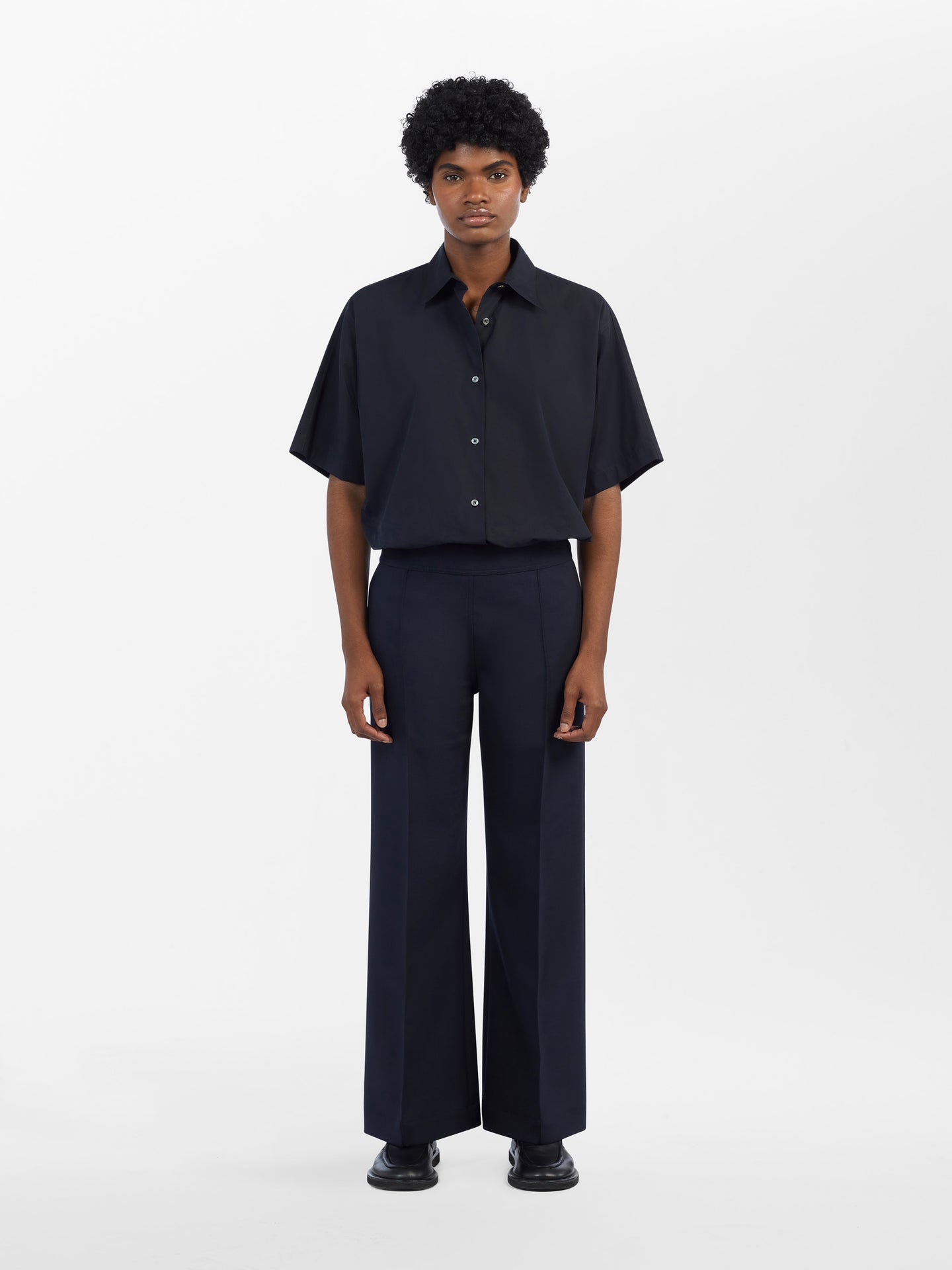 ACAPULCO VISCOSE PANT IN DARKEST NAVY