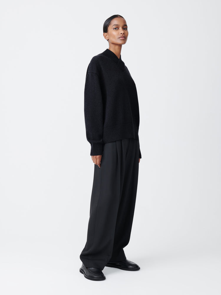 ACUNA VISCOSE PANT IN DARKEST NAVY