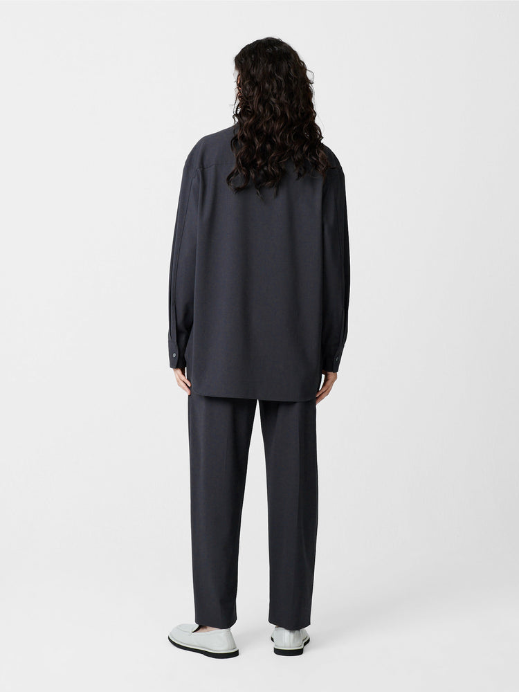 ACUNA TROPICAL WOOL PANT IN SEAL BLUE