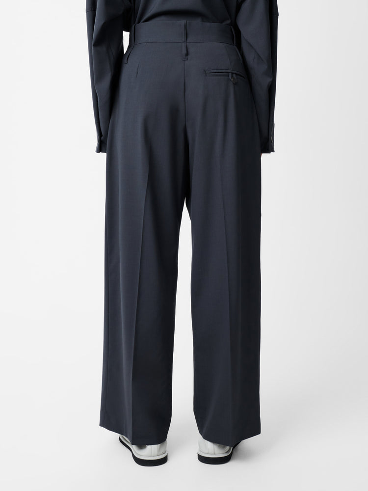 BAIER TROPICAL WOOL PANT IN SEAL BLUE