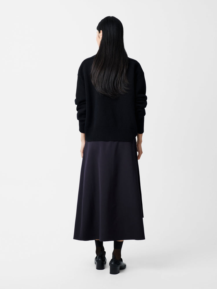 BASSI  SKIRT IN DARKEST NAVY