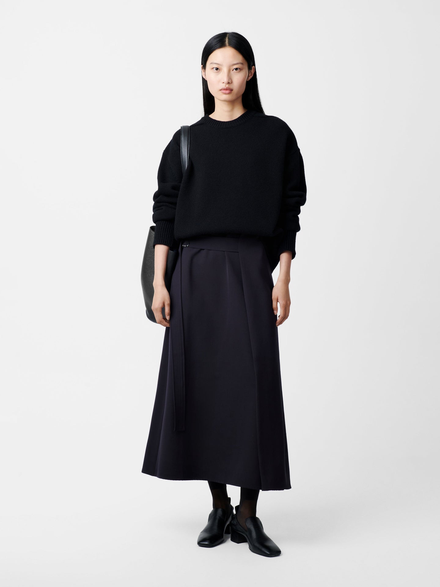 BASSI  SKIRT IN DARKEST NAVY