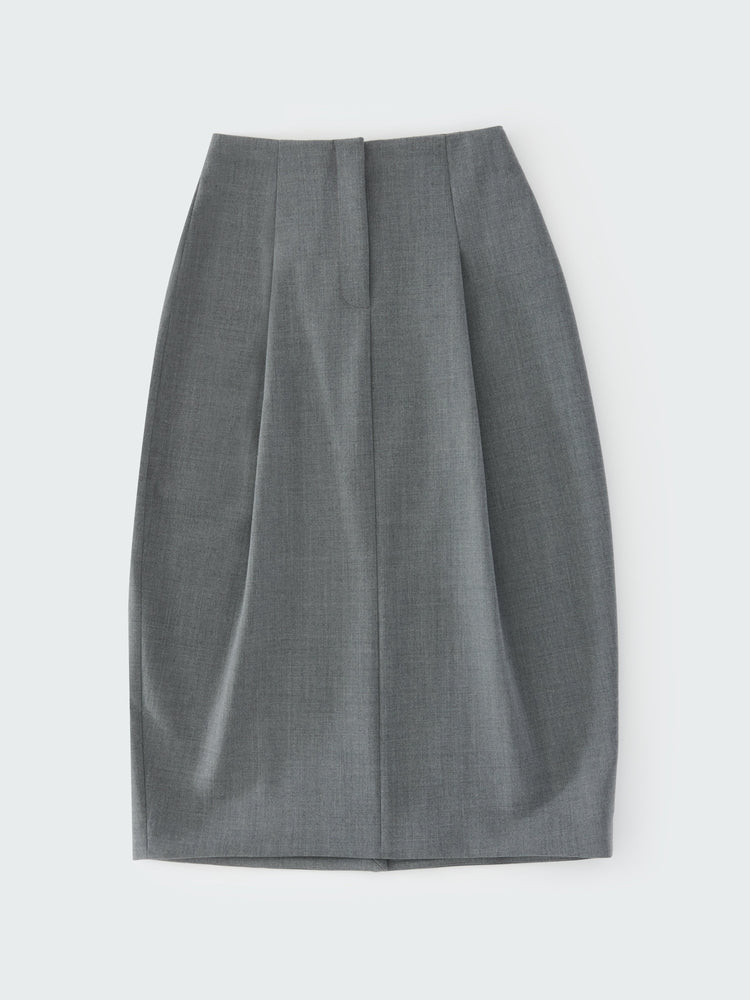 CARSON VISCOSE SKIRT IN GREY MARI