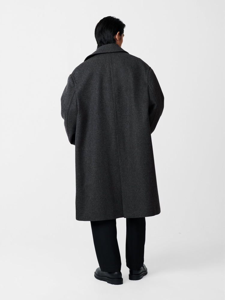 COVER COAT IN CHARCOAL MARL