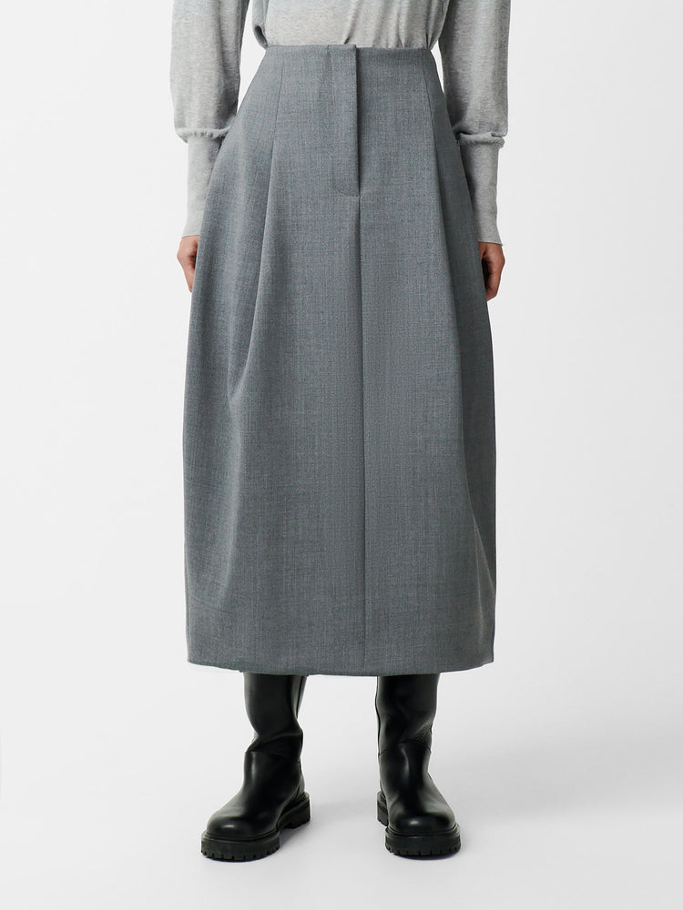 CARSON VISCOSE SKIRT IN GREY MARI