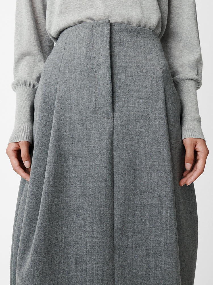 CARSON VISCOSE SKIRT IN GREY MARI