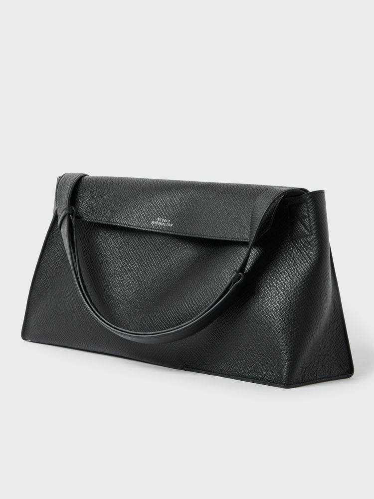 SHIBORU LEATHER BAG IN BLACK