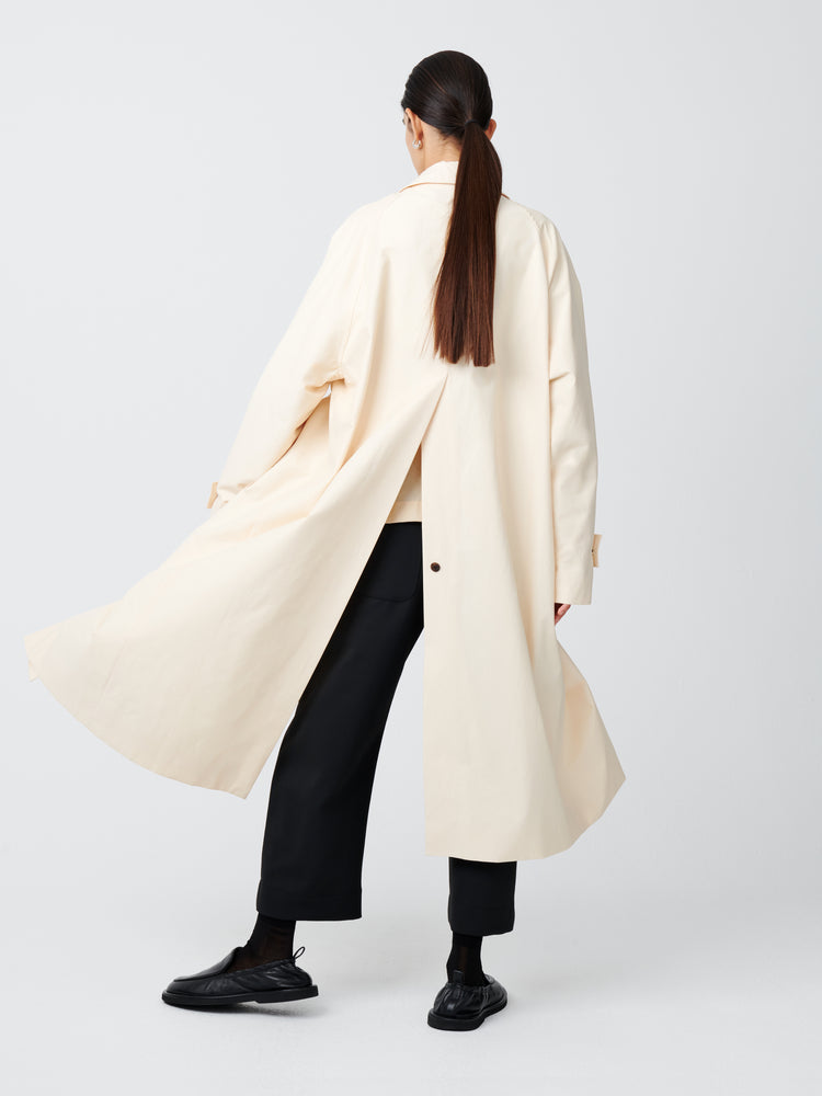 HOLIN COATED COTTON COAT IN LINEN