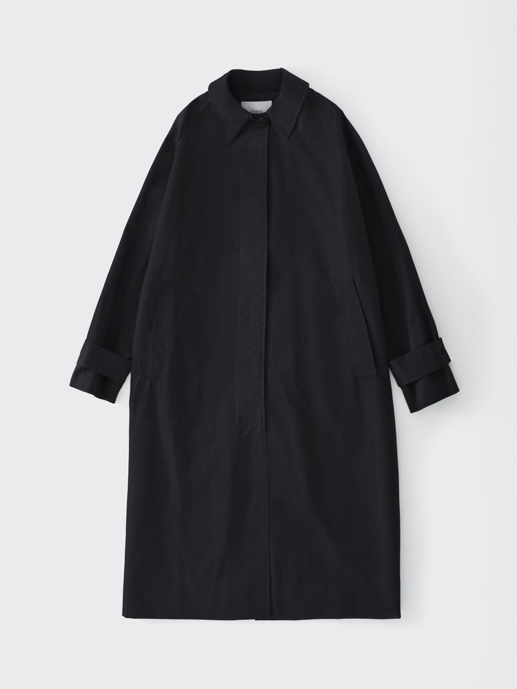 HOLIN COATED COTTON COAT IN BLACK GRAPE