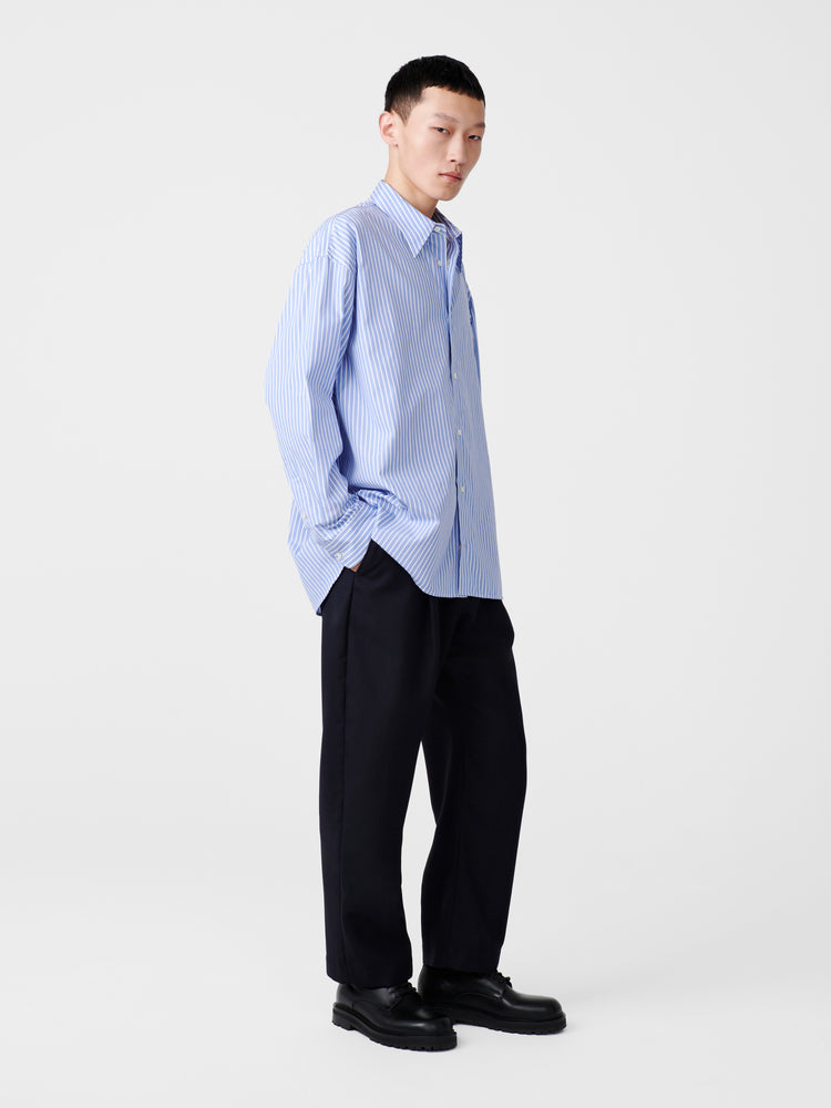 LOCHE SHIRT IN POWDER BLUE/WHITE