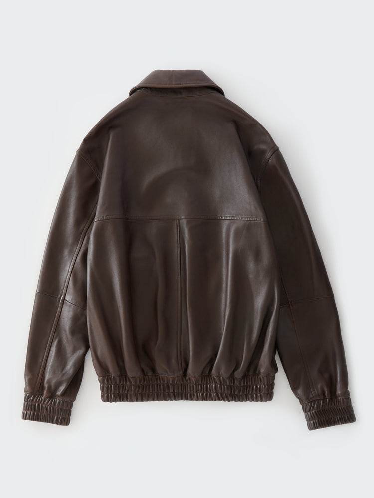 PISTON LEATHER JACKET IN BROWN