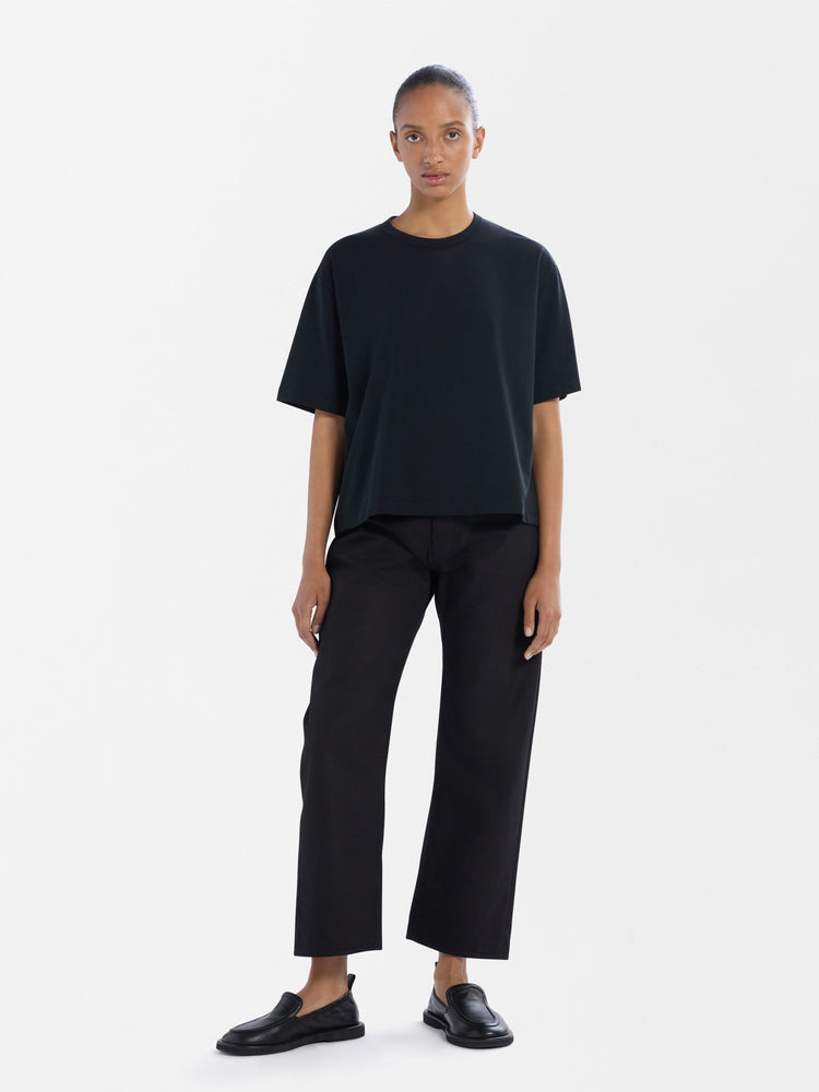 RUTHE DENIM PANT IN BLACK