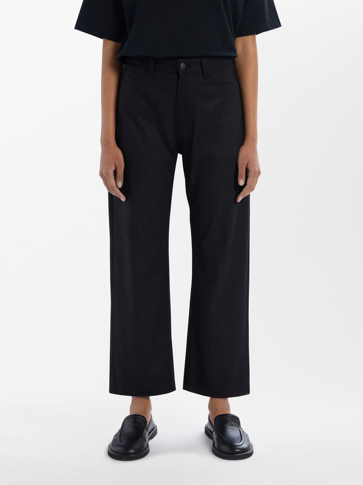 RUTHE DENIM PANT IN BLACK