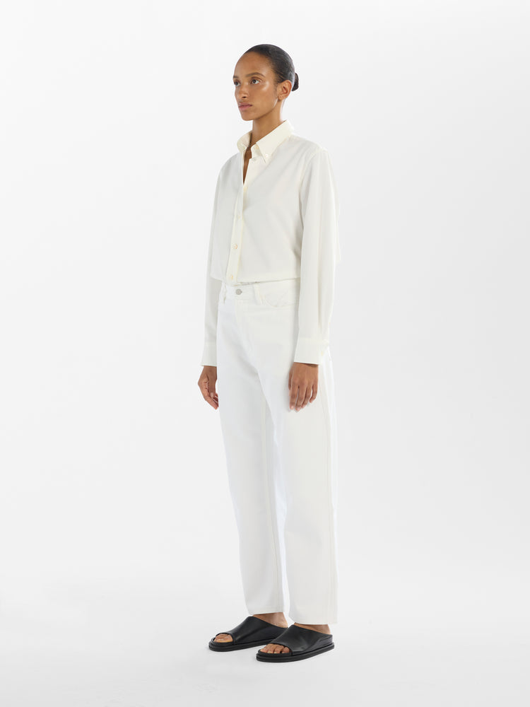 RUTHE DENIM PANT IN OPTIC WHITE