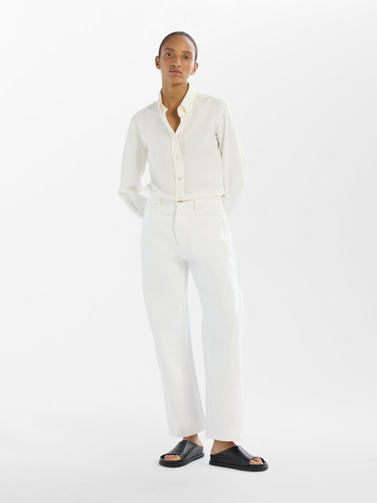 RUTHE DENIM PANT IN OPTIC WHITE