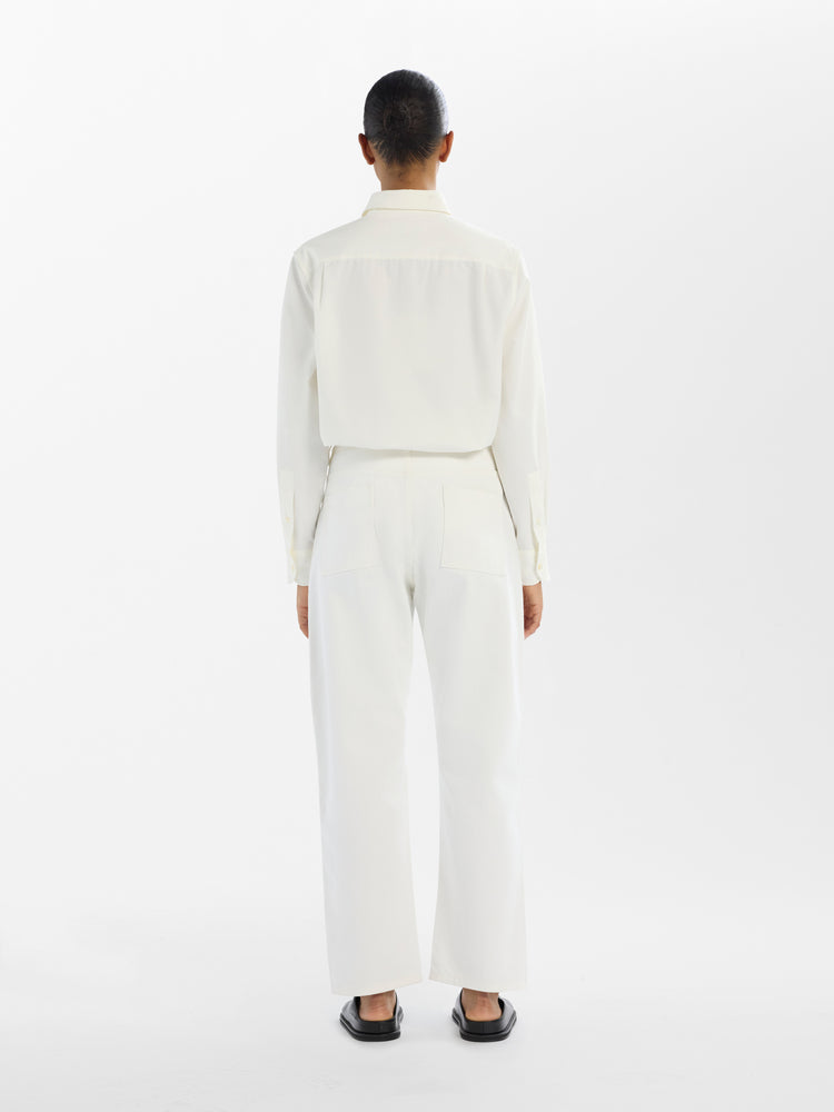 RUTHE DENIM PANT IN OPTIC WHITE