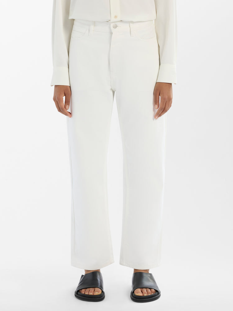 RUTHE DENIM PANT IN OPTIC WHITE