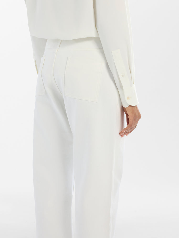 RUTHE DENIM PANT IN OPTIC WHITE