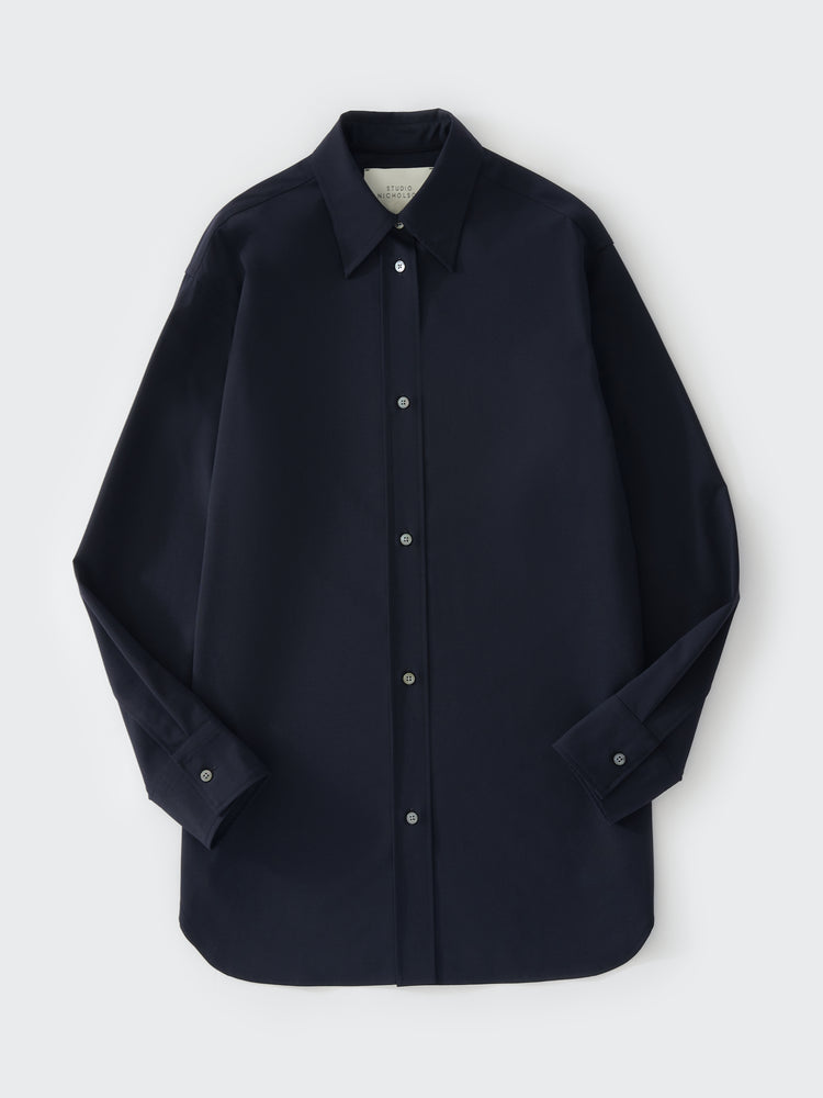 【EXCLUSIVE】SANTOS TROPICAL WOOL SHIRT  IN DARKEST NAVY