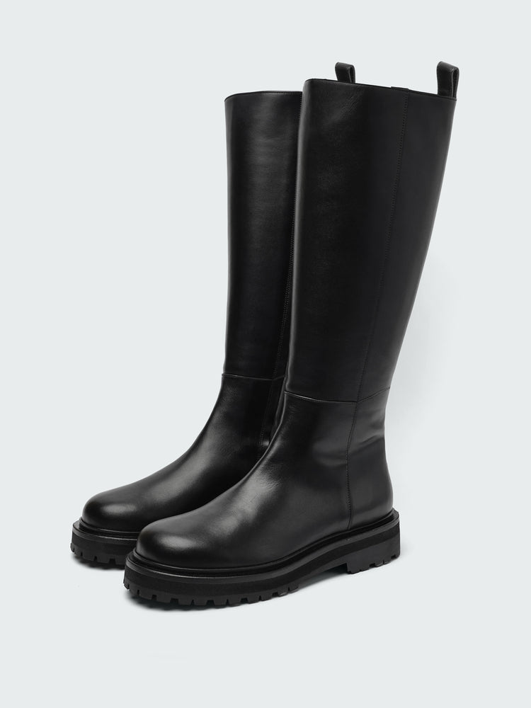 WOMEN'S SEMOTAN LEATHER BOOT IN BLACK